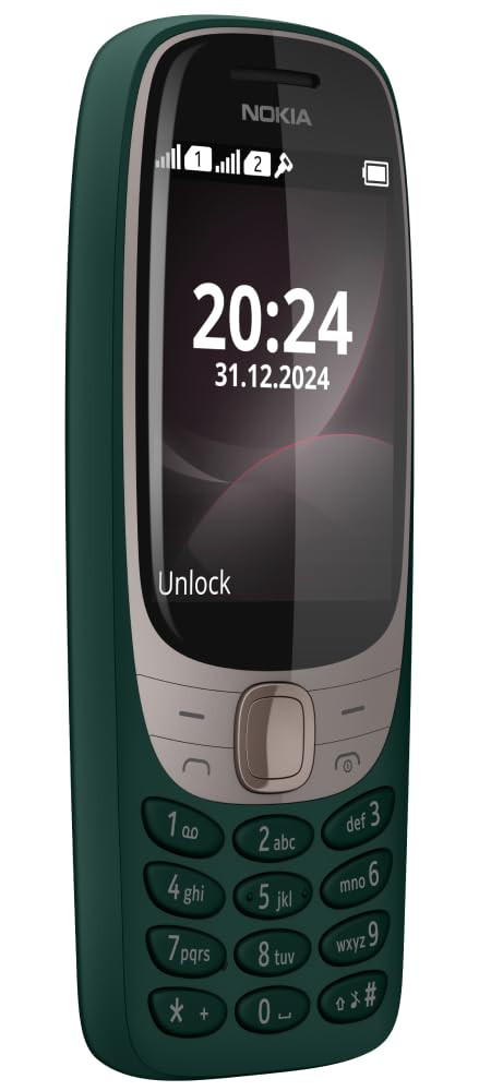 Nokia 6310 Dual SIM Keypad Phone with a 28 Screen Wireless FM Radio and Rear Camera with Flash 1 Year Replacement Guarantee Green