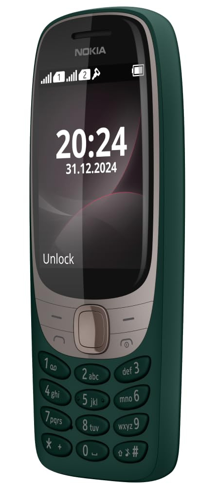 Nokia 6310 Dual SIM Keypad Phone with a 28 Screen Wireless FM Radio and Rear Camera with Flash 1 Year Replacement Guarantee Green