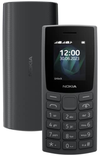 Image of Nokia All-New 105 Dual Sim Keypad Phone with Built-in UPI Payments, Long-Lasting Battery, Wireless FM Radio | Charcoal
