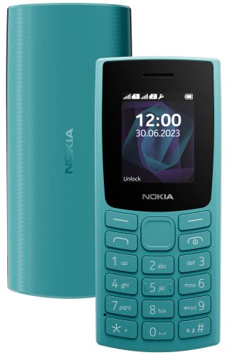 Nokia All-New 105 Dual Sim Keypad Phone with Built-in UPI Payments Long-Lasting Battery Wireless FM Radio Cyan