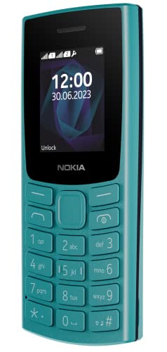 Nokia All-New 105 Dual Sim Keypad Phone with Built-in UPI Payments Long-Lasting Battery Wireless FM Radio Cyan
