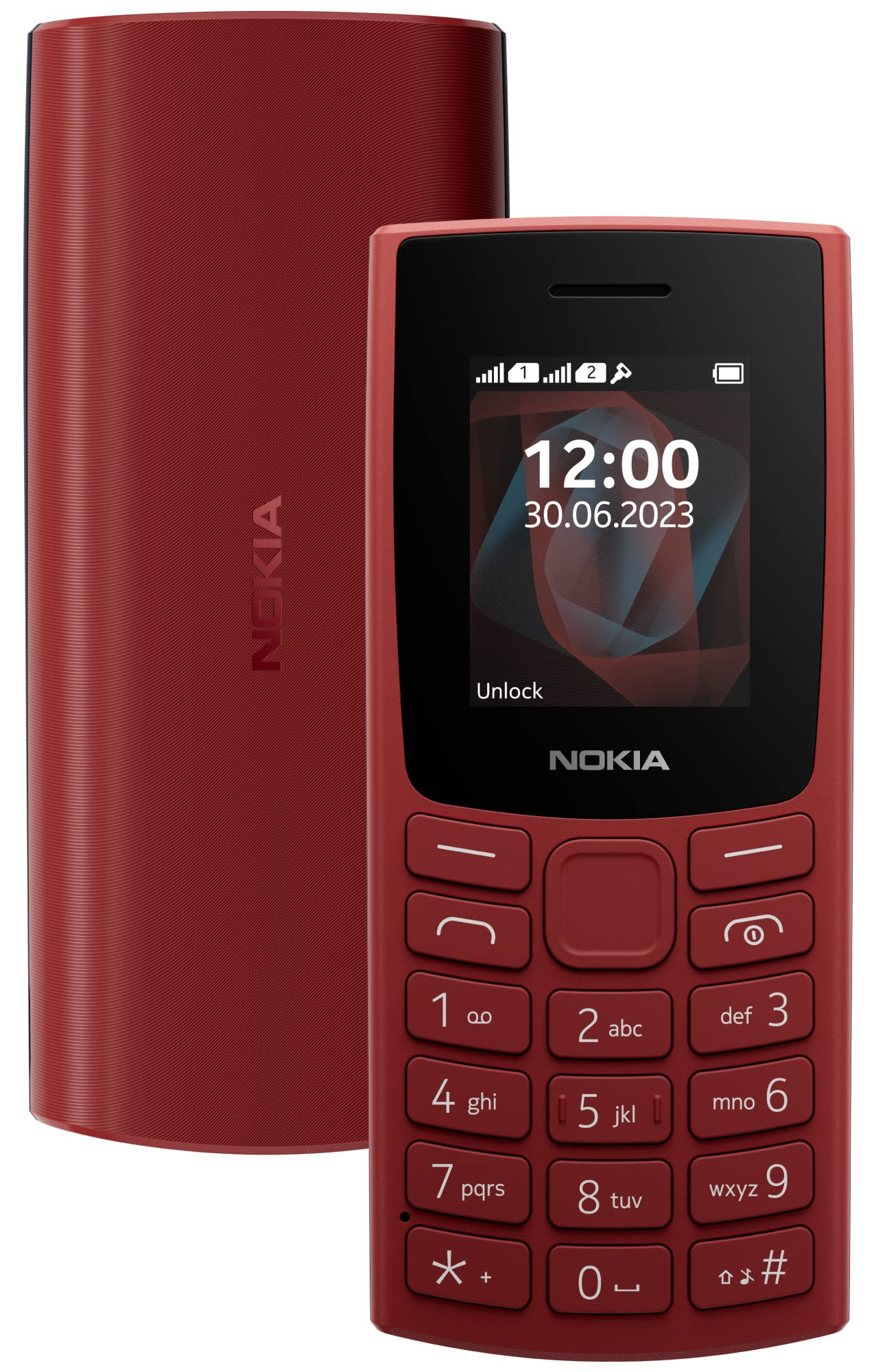 Nokia All-New 105 Single Sim Keypad Phone with Built-in UPI Payments Long-Lasting Battery Wireless FM Radio Red