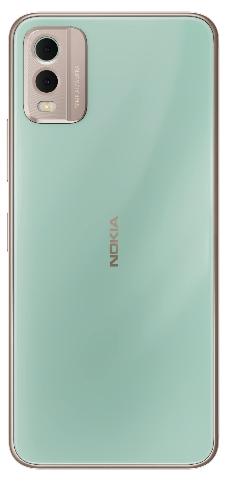 Nokia C32 with 50MP Dual Rear AI Camera  Toughened Glass Back  4GB RAM 128GB Storage  Upto 7GB RAM with RAM Extension  5000 mAh Battery  1 Year Replacement Warranty  Android 13  Breezy Mint