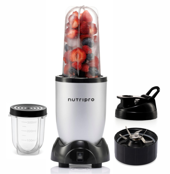 Image of NutriPro Juicer Mixer Grinder - Smoothie Maker - 500 Watts (2 Jars &amp; 1 Blade, Silver) - 2 Year Warranty