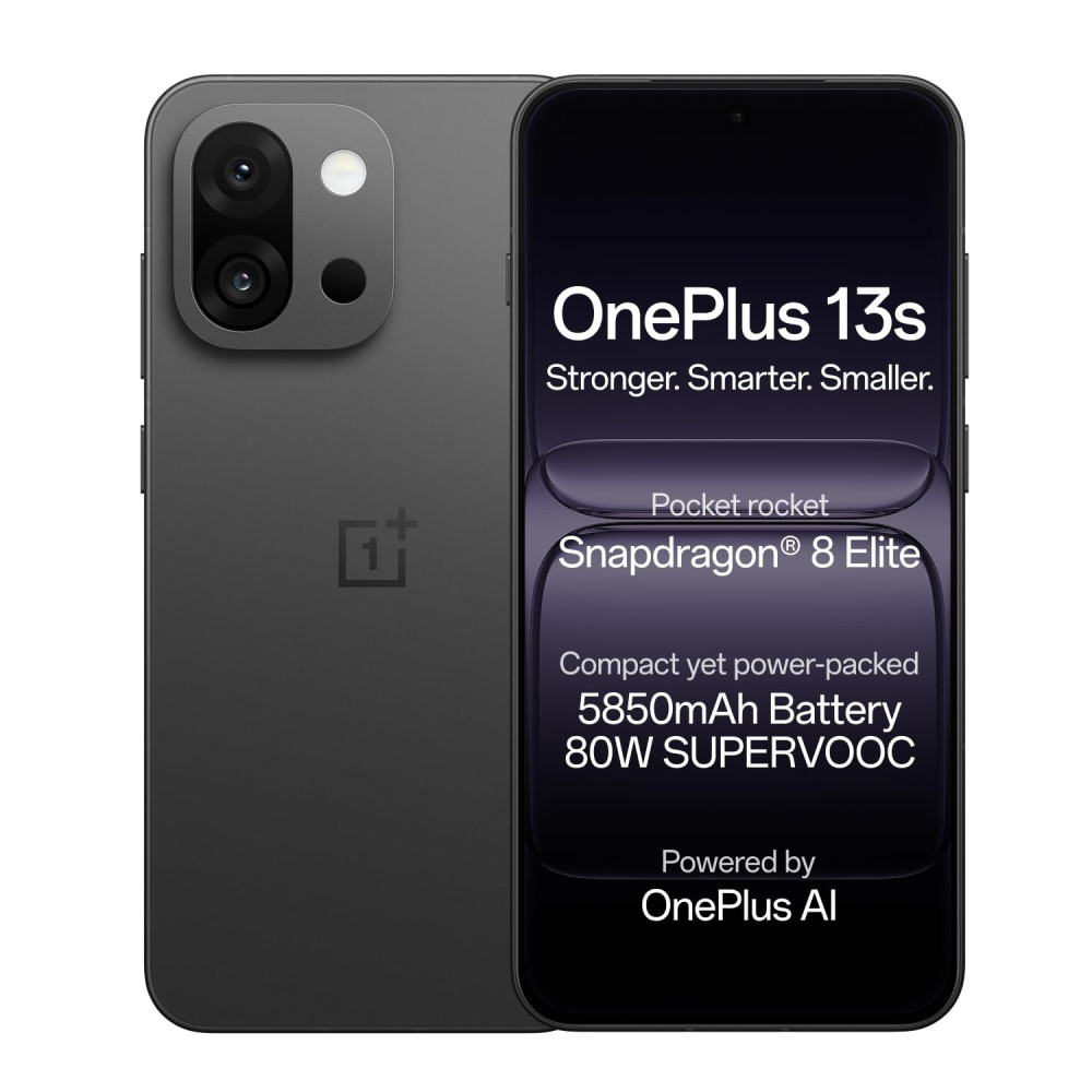 Image of OnePlus 13s | Snapdragon® 8 Elite | Smarter with OnePlus AI | Lifetime Display Warranty | 12GB+256GB | Black Velvet