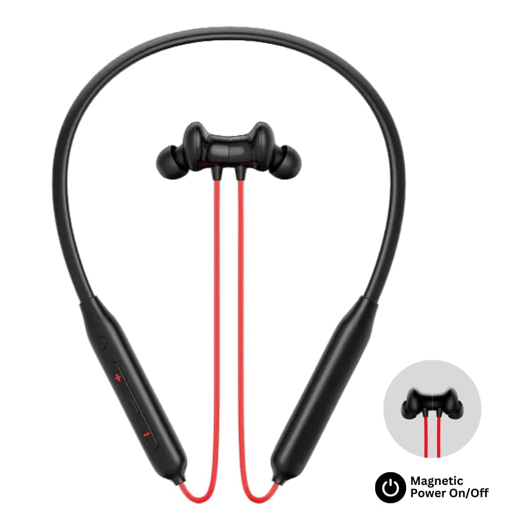 OnePlus Bluetooth Headphones JO25 Wireless Neckband with Mic Deep Bass Quick Charge Long Battery for Nord 2T CE 2 11RT 11R 9RT All Latest Models