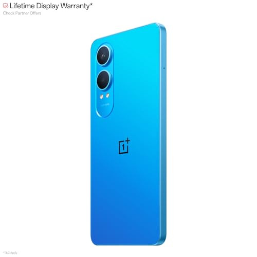 OnePlus Nord CE4 Lite 5G Mega Blue 8GB RAM 256GB Storage Lifetime Display Warranty 5500 mAh Battery 80W SUPERVOOC and Reverse Charging 50MP Camera with OIS 120Hz AMOLED Display