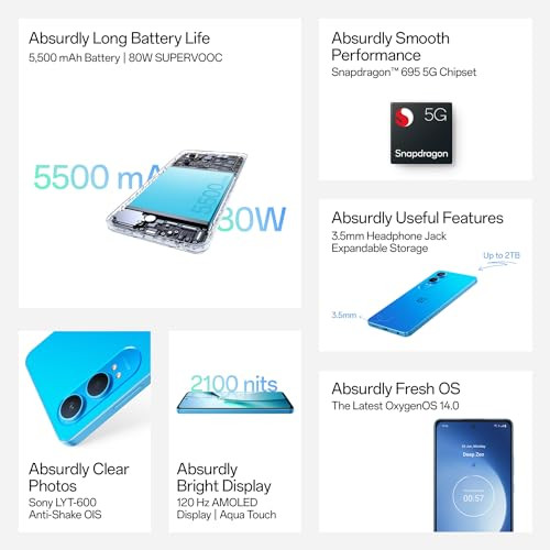 OnePlus Nord CE4 Lite 5G Super Silver 8GB RAM 128GB Storage