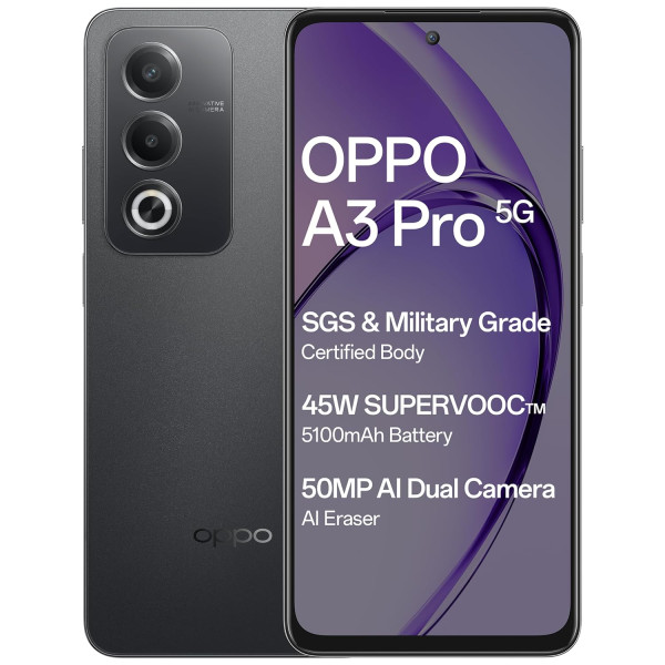 Image of OPPO A3 Pro 5G (Starry Black, 8GB RAM, 128GB Storage) Karmalife