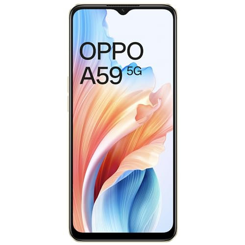 Oppo A59 5G Silk Gold 4GB RAM 128GB Storage 5000 mAh Battery with 33W SUPERVOOC Charger 656 HD 90Hz Display with No Cost EMIAdditional Exchange Offers