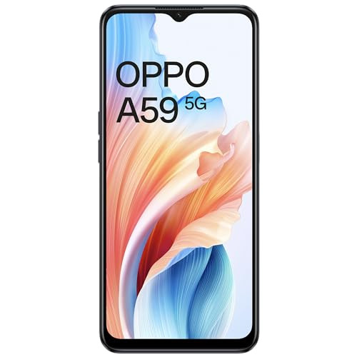 Oppo A59 5G Starry Black 4GB RAM 128GB Storage 5000 mAh Battery with 33W SUPERVOOC Charger 656 HD 90Hz Display with No Cost EMIAdditional Exchange Offers