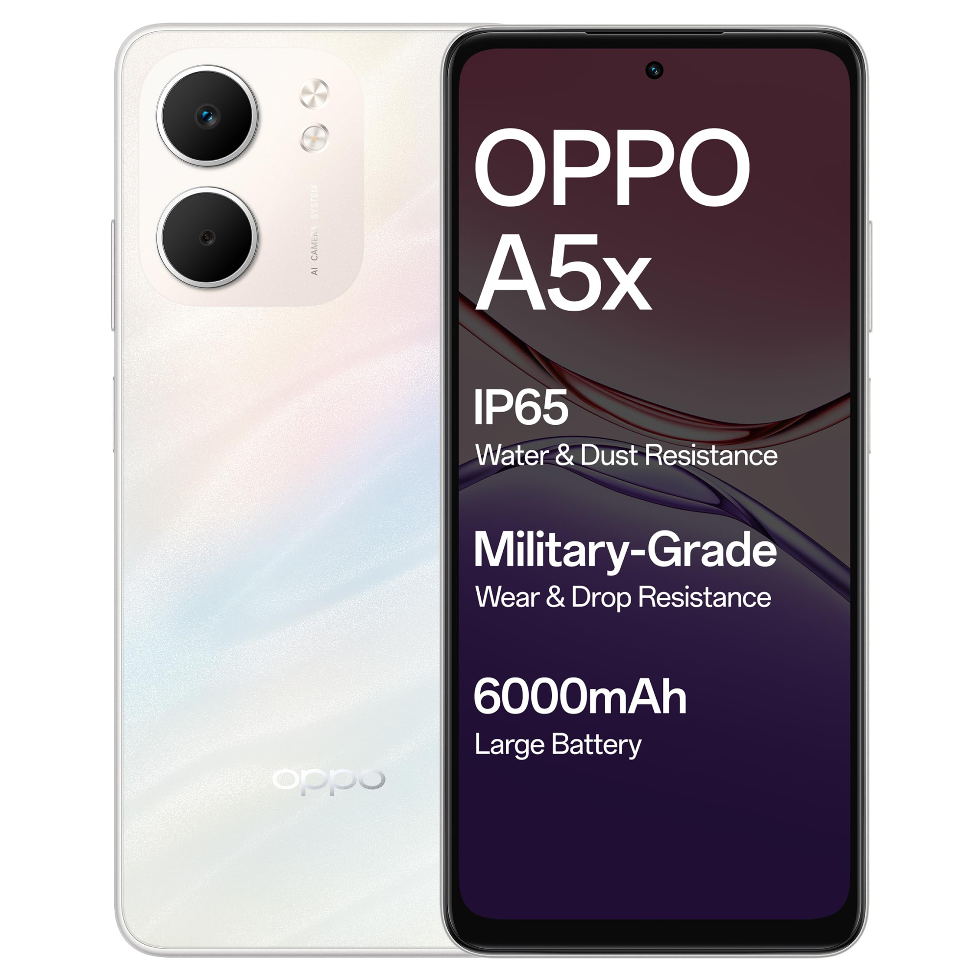 OPPO A5X 5G Laser White 4GB RAM 128GB Storage