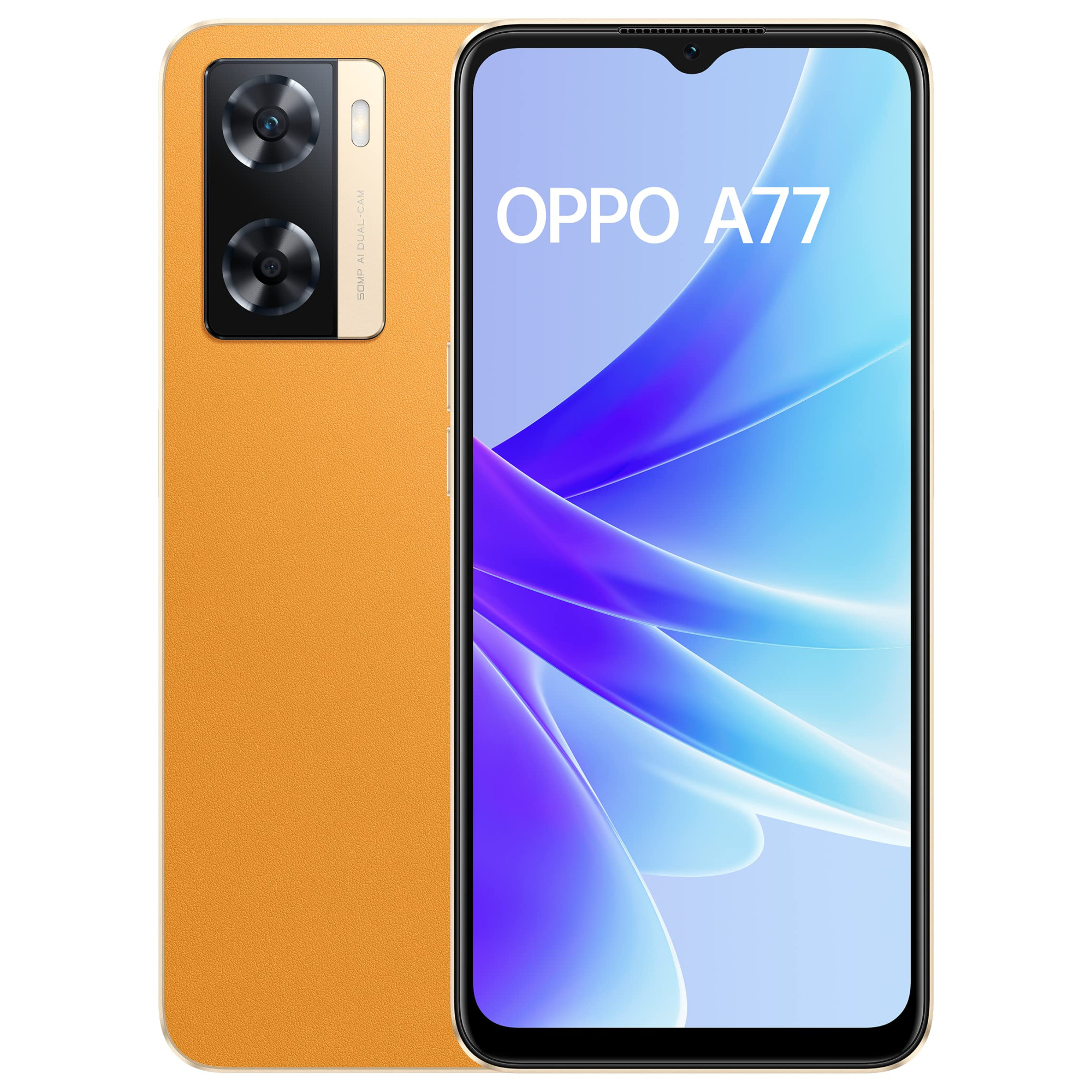 Oppo A77 Sunset Orange 4GB RAM 128 Storage with No Cost EMIAdditional Exchange Offers
