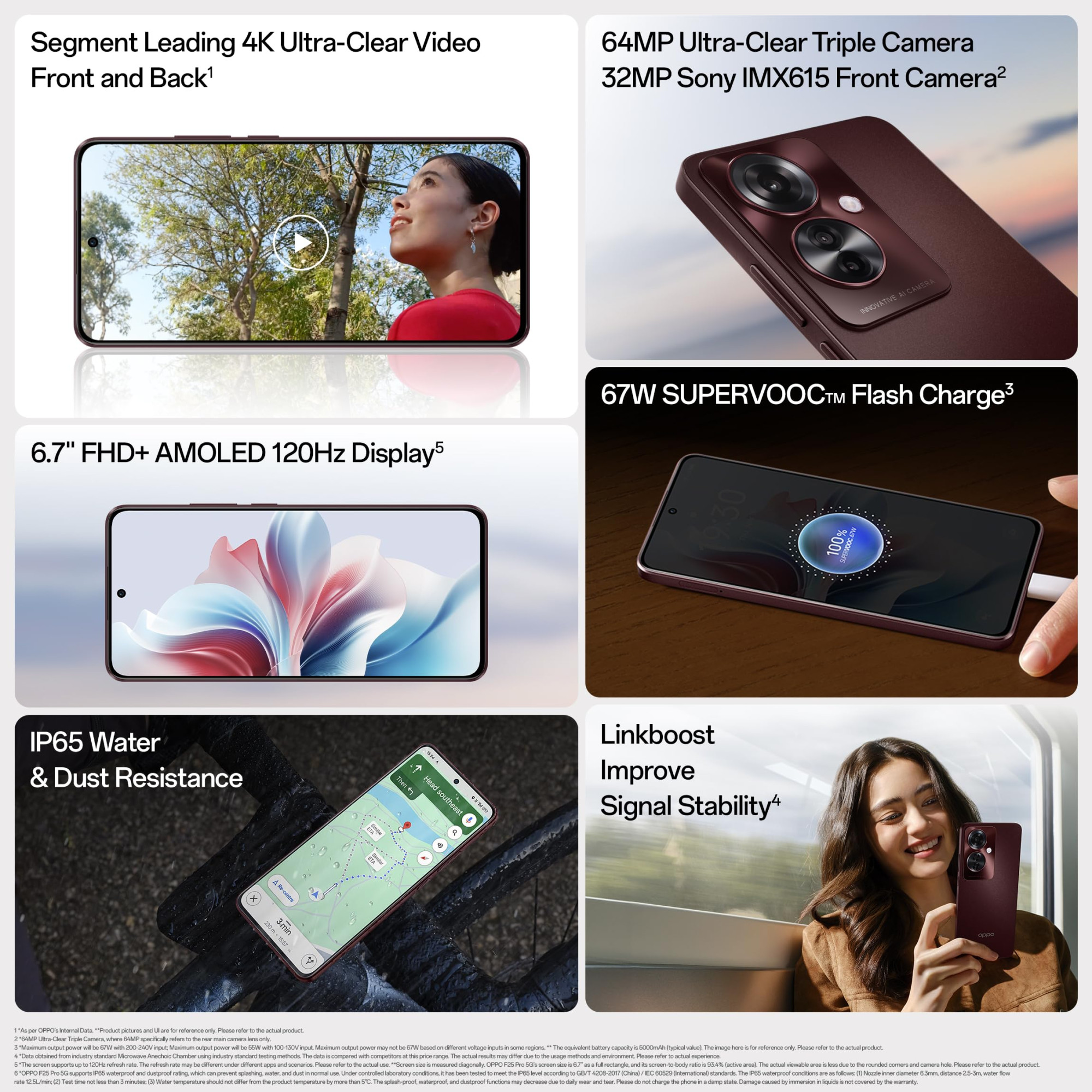 Oppo F25 Pro 5G Lava Red 8GB RAM 128GB Storage with No Cost EMIAdditional Exchange Offers