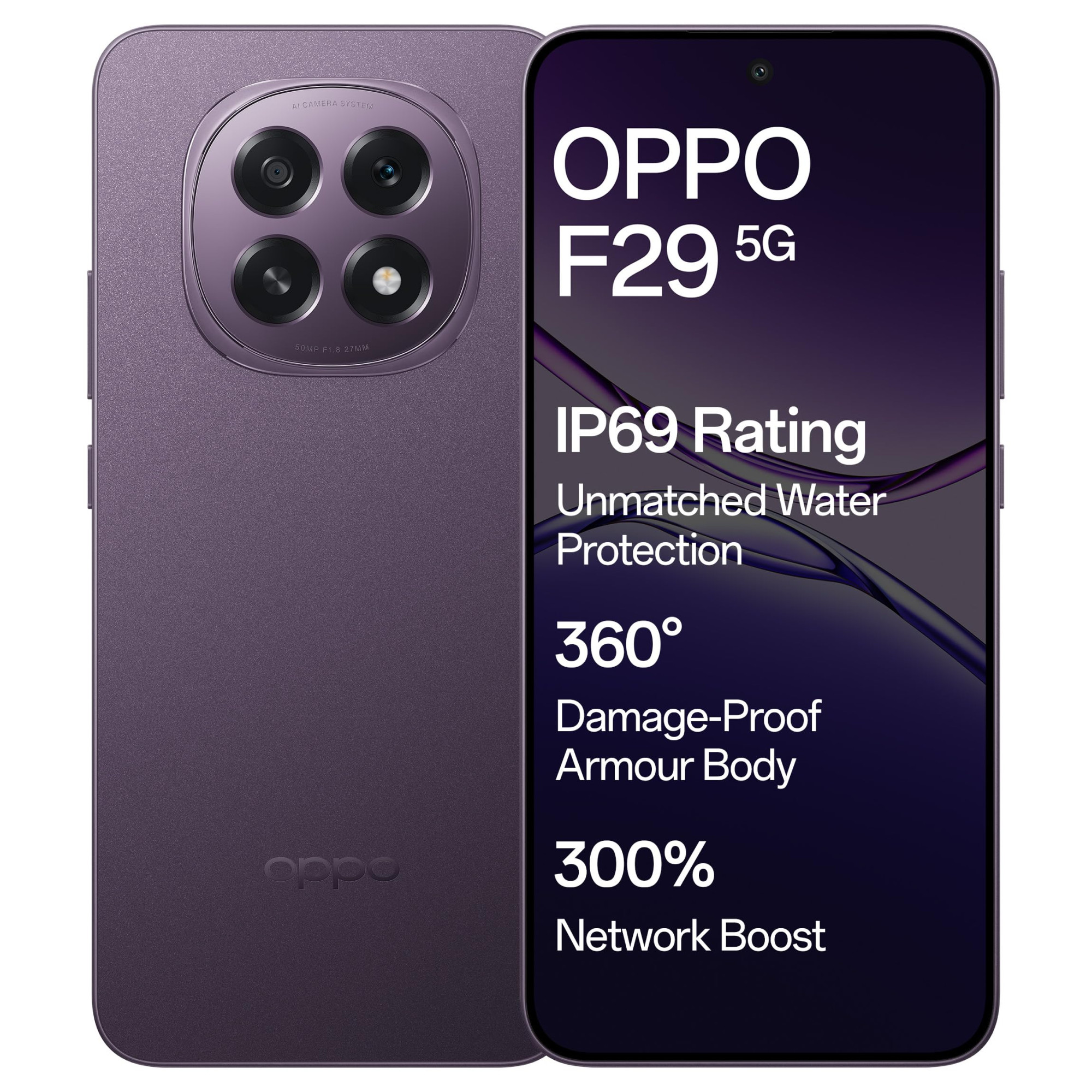 OPPO F29 5G Solid Purple 8GB RAM 128GB Storage with No Cost EMIAdditional Exchange Offers