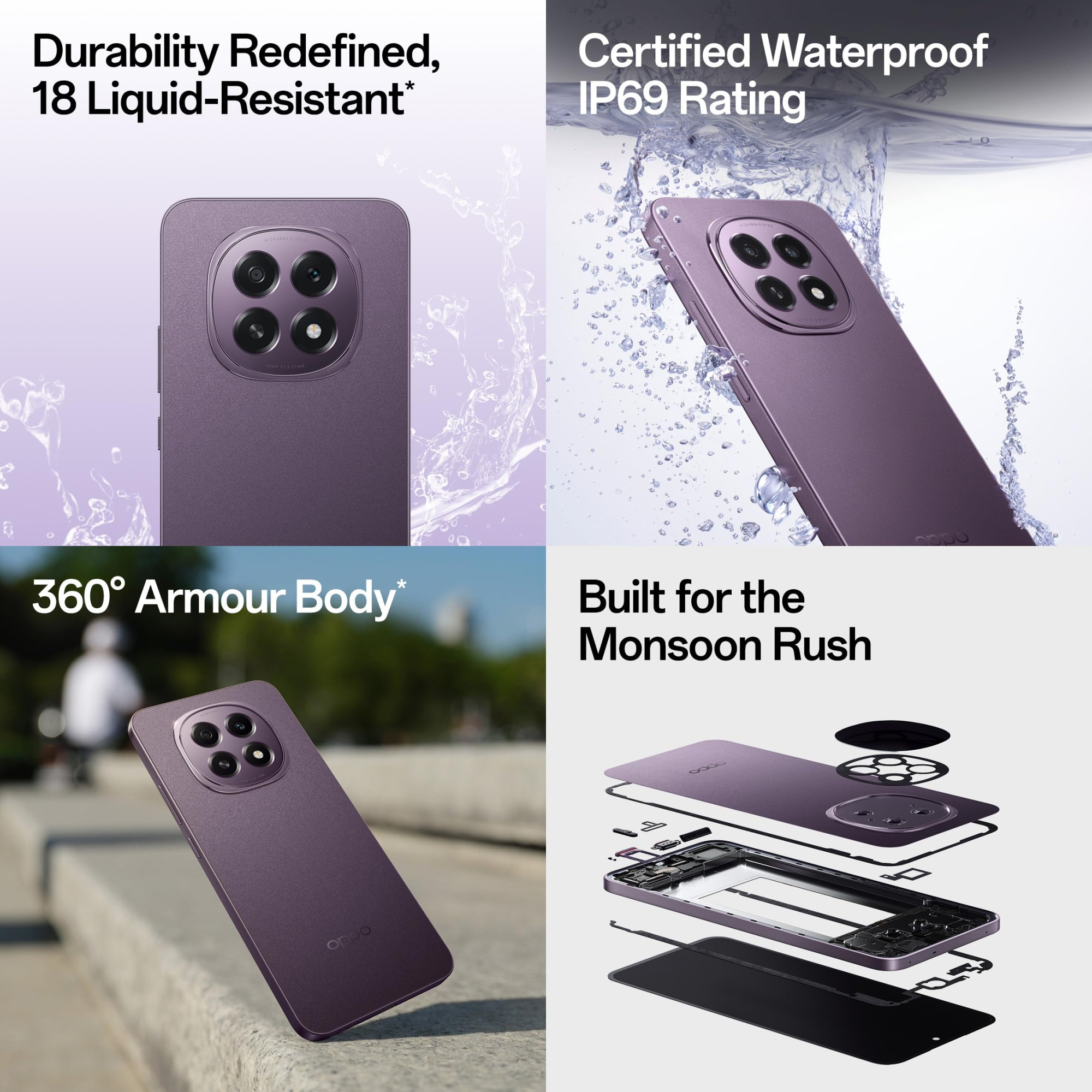 OPPO F29 5G Solid Purple 8GB RAM 256GB Storage with No Cost EMIAdditional Exchange Offers