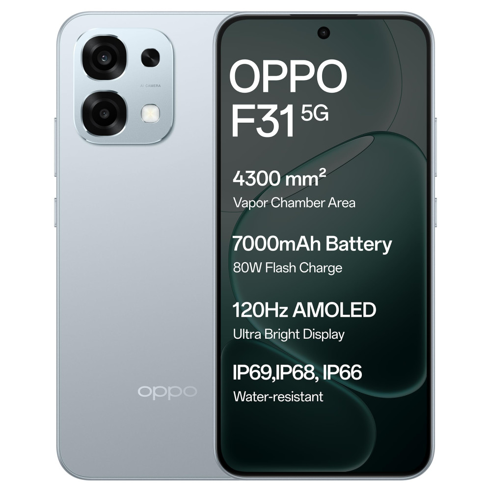 Image of Oppo F31 5G (Cloud Green, 8GB RAM, 128GB Storage) with No Cost EMI/Bank Offers