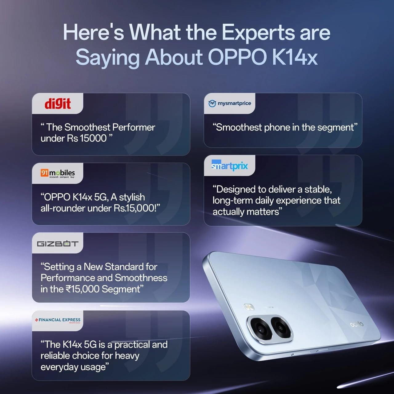 OPPO K14x 5G Prism Violet 4GB RAM 64GB Storage