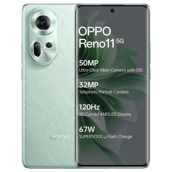 Image of Oppo Reno 11 5G (Wave Green,128 GB) (8 GB RAM)