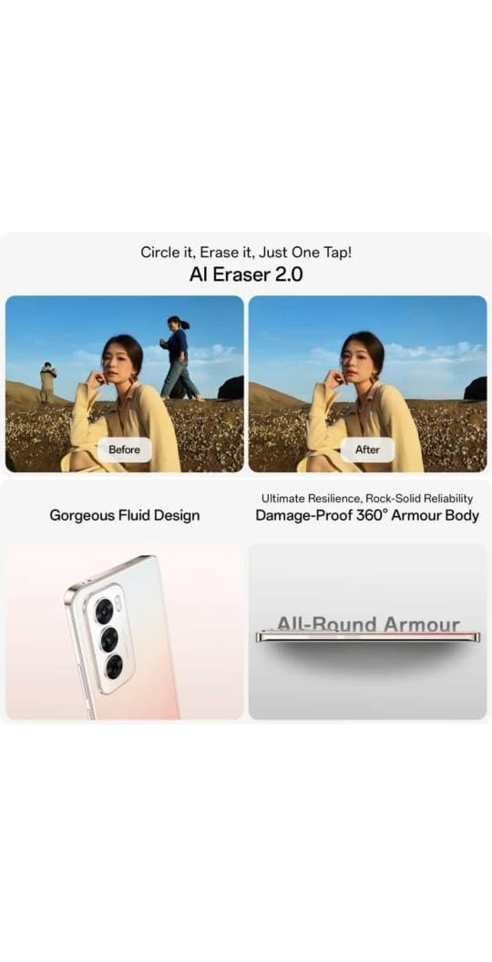 Oppo Reno 12 5G Matte Brown 256 GB 8 GB RAM