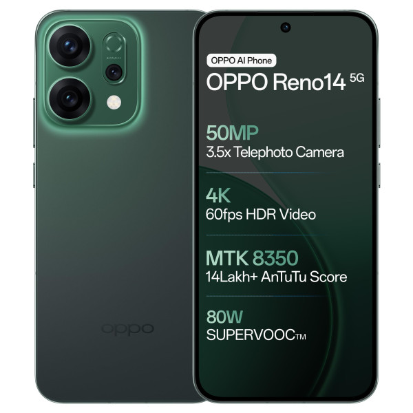 Image of OPPO Reno14 5G (Forest Green, 8GB RAM, 256GB Storage)