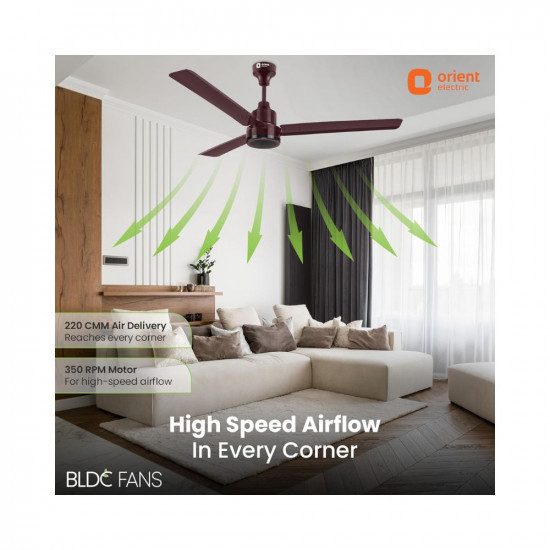 Orient Electric 1200 mm Zeno BLDC BLDC energy saving ceiling fan with Remote