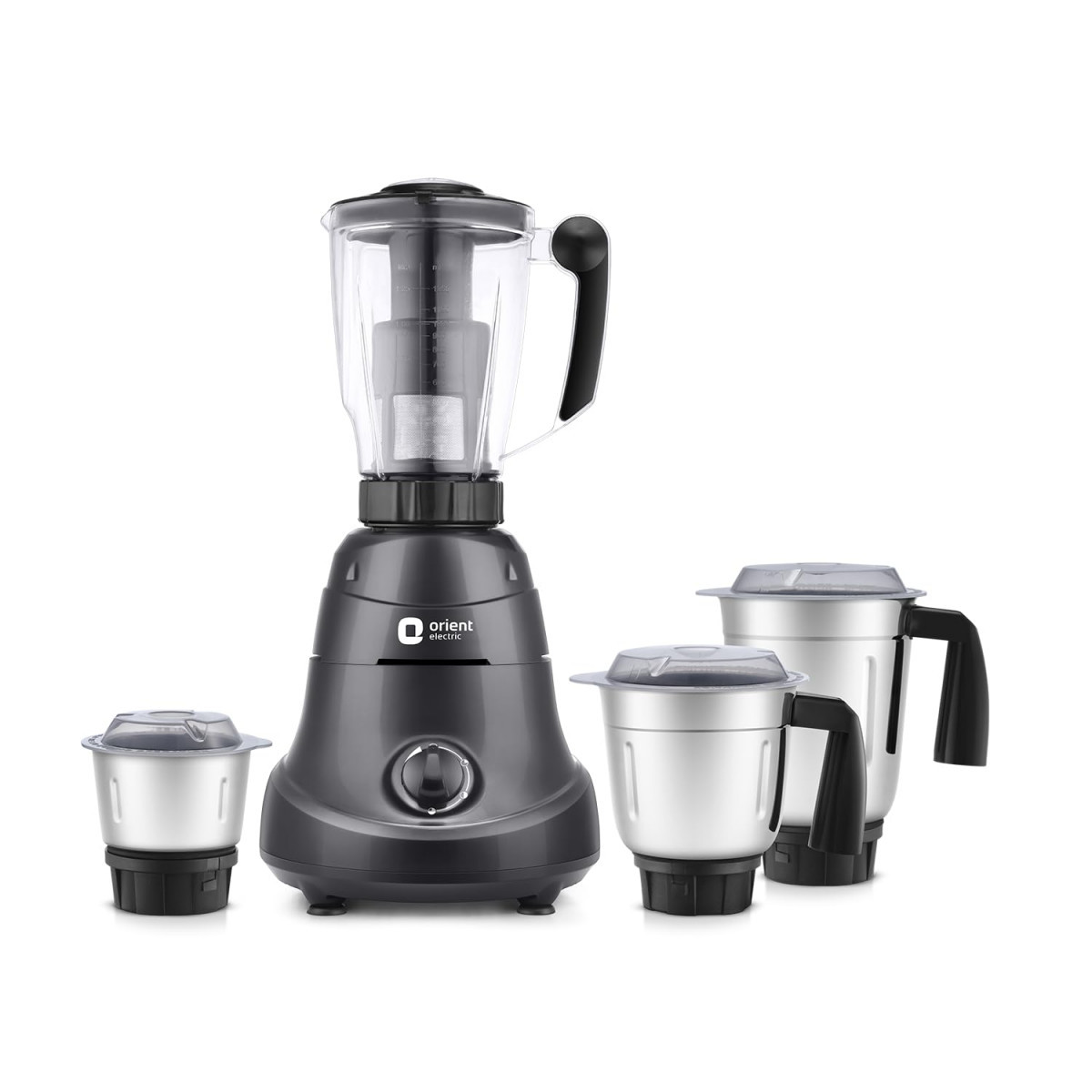 Orient Electric 750W Mixer Grinder with Juicer Super Power 750 MGSP75B4 4 jar with 3 SS Jars and 1 PC juicing jar with Seive Longer Life Balanced Coil Motor 5 Years Motor Warranty