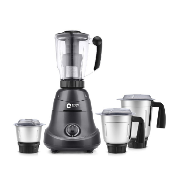 Image of Orient Electric 750W Mixer Grinder with Juicer | Super Power 750 MGSP75B4 4 jar with 3 SS Jars and 1 PC juicing jar with Seive | Longer Life Balanced Coil Motor| 5 Years Motor Warranty