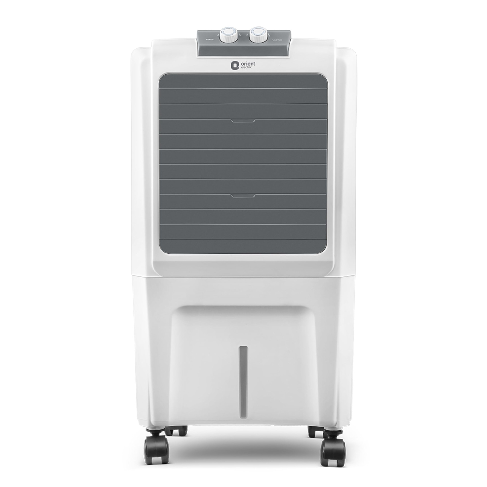 Orient Electric Durachill 40 L Portable Air Cooler For Home  Densenest Honeycomb Pads More Air Delivery  Fully Collapsible Louvers Inverter Compatible  1 Year Warranty by Orient  White  Grey