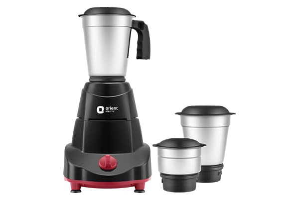 Orient Electric ELITE PLUS MGEP50BR3 500W Mixer Grinder 3 Jars Black