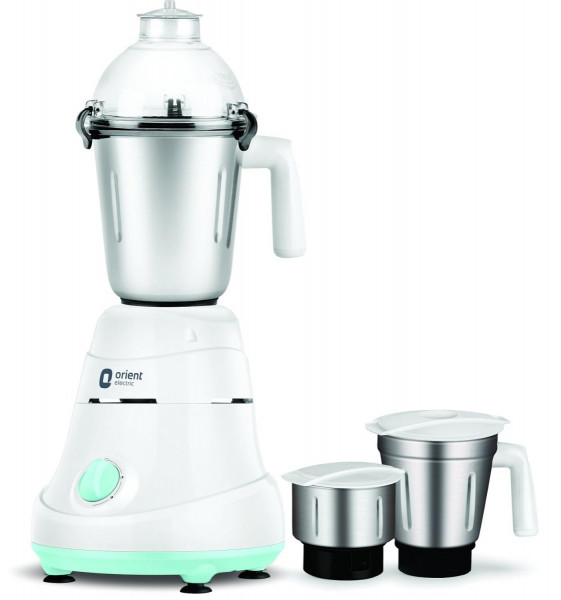 Image of Orient Electric Kitchen Kraft MGKK75B3 750-Watt Mixer Grinder with 3 Jars (White/Turquoise Blue)
