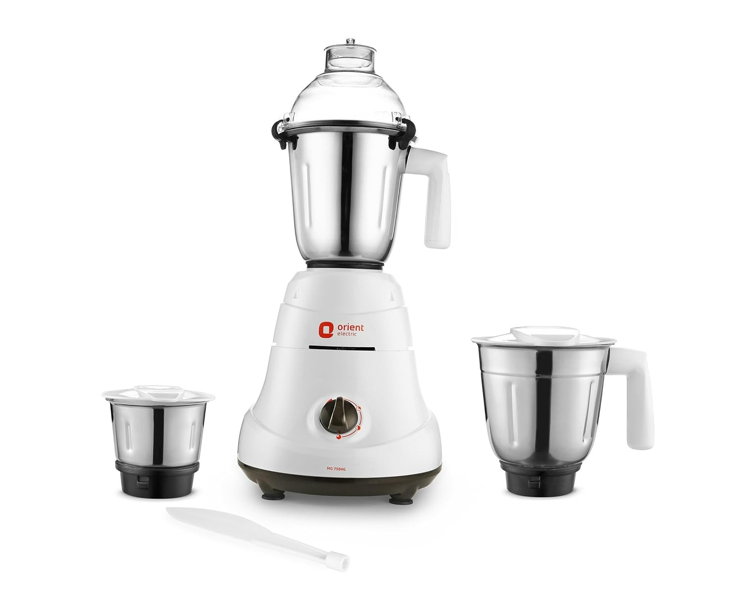 Orient Electric MG7504G 750 Watts Mixer Grinder with 3 Jars White and Grey