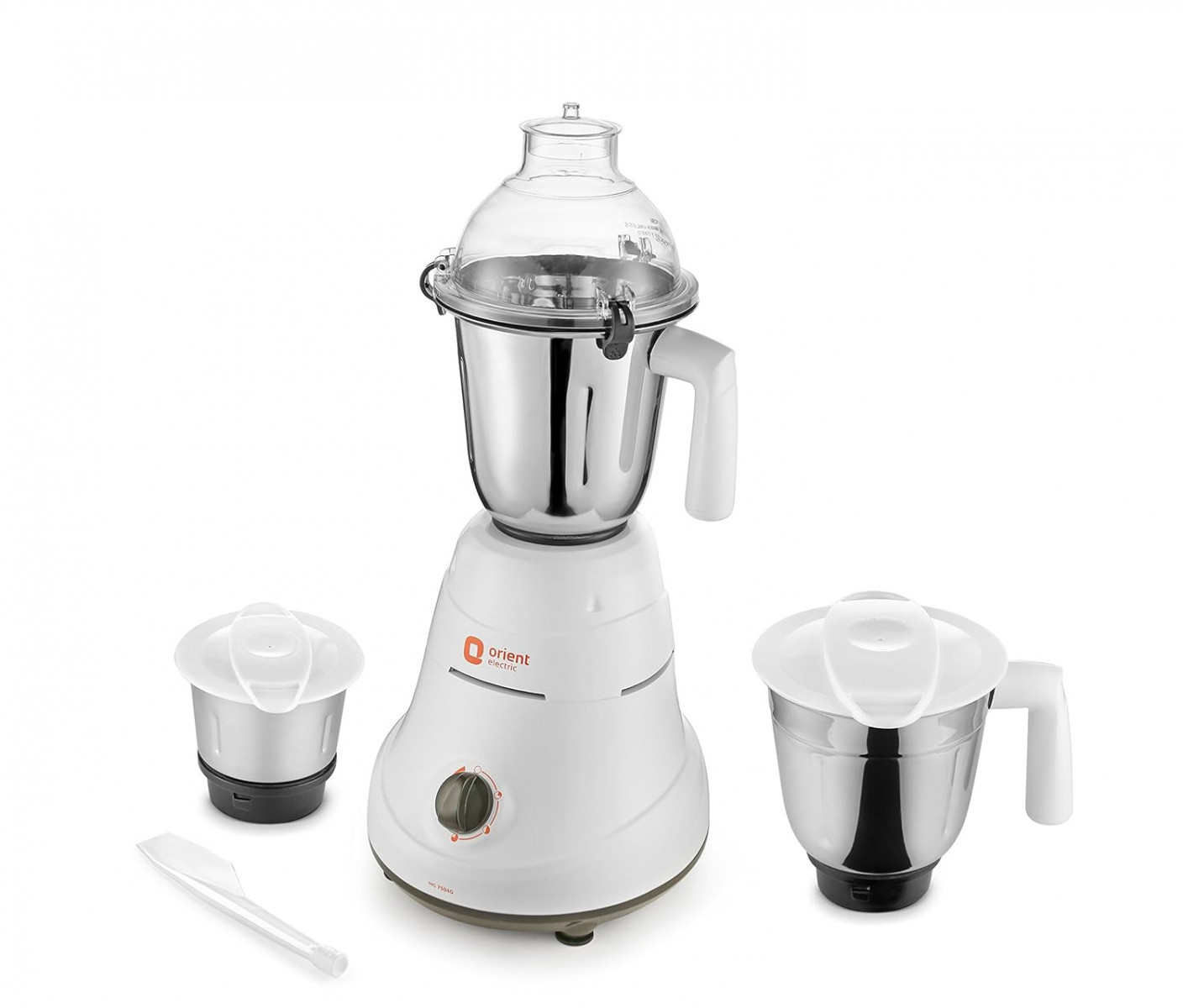 Orient Electric MG7504G 750 Watts Mixer Grinder with 3 Jars White and Grey