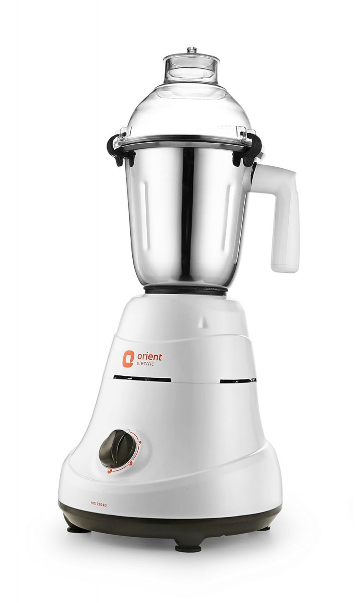 Orient Electric MG7504G 750 Watts Mixer Grinder with 3 Jars White and Grey
