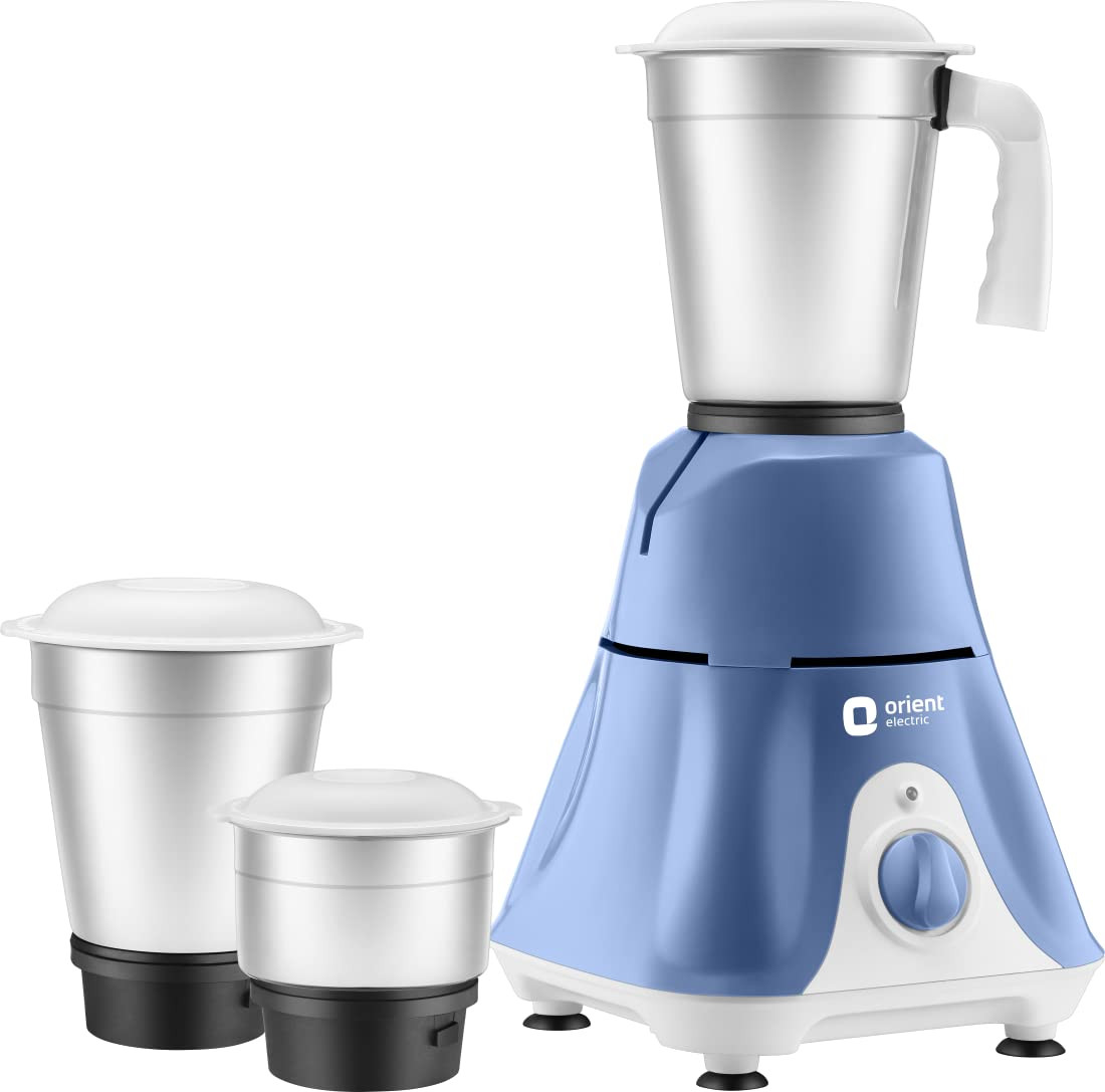 Orient Electric Sprint Super 3 jar 500W Mixer GrinderMGSS50B3Blue  White