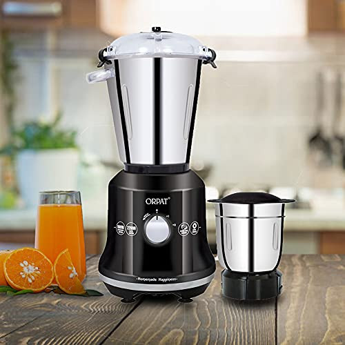 Orpat Kitchen Helpers Mixer Grinder Professional 215 Hp - Black 1600 Watts