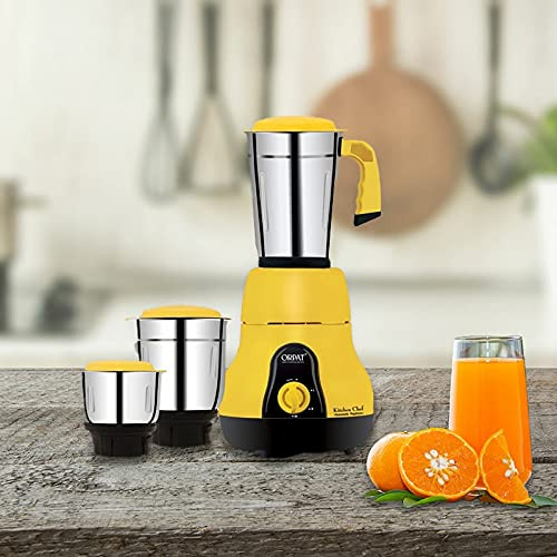 Orpat Mixer Grinder Kitchen Chef 650 W - Majestic Yellow