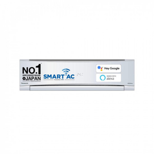 Image of Panasonic 1 Ton 4 Star Wi-Fi Inverter Smart Split AC (Copper Condenser, 7 in 1 Convertible with additional AI Mode, 4 Way Swing, PM 0.1 Air Purification Filter, CS/CU-NU12YKY4W,2023 Model, White)
