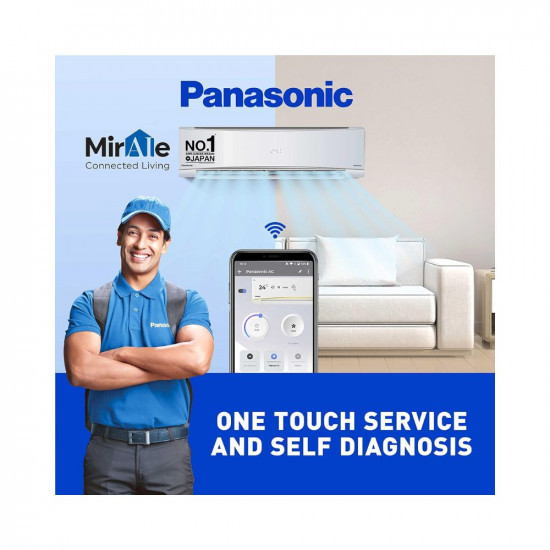 Panasonic 1 Ton 5 Star Wi-Fi Inverter Smart Split AC Copper Condenser 7 in 1 Convertible with AI 4 Way Swing PM Filter CSCU-NU12YKY5W2023 Model White