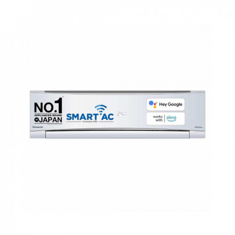 Image of Panasonic 1 Ton 5 Star Wi-Fi Inverter Smart Split AC (Copper Condenser, 7 in 1 Convertible with AI, 4 Way Swing, PM Filter, CS/CU-NU12YKY5W,2023 Model, White)