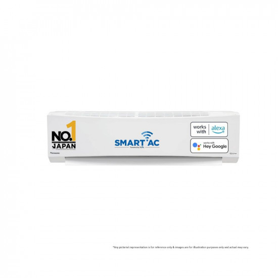 Panasonic 15 Ton 5 Star Wi-Fi Inverter Smart Split AC Copper Condenser 7 in 1 Convertible with True AI Mode 4 Way Swing PM 01 Air Purification Filter CSCU-NU18ZKY5W 2024 Model White
