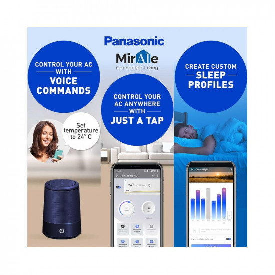 Panasonic 15 Ton 5 Star Wi-Fi Inverter Smart Split AC Copper Condenser 7 in 1 Convertible with True AI Mode 4 Way Swing PM 01 Air Purification Filter CSCU-NU18ZKY5W 2024 Model White