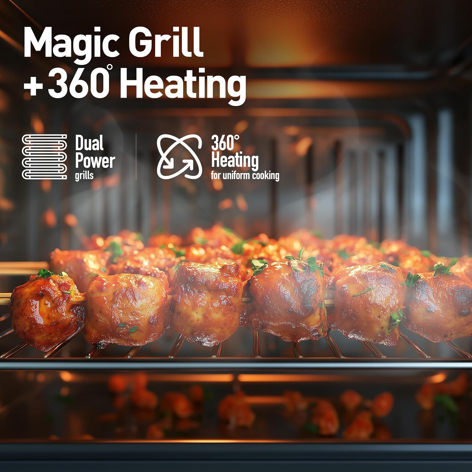 Panasonic 23 L Convection Microwave OvenNN-CT353BFDGBlack Mirror 360 Heat Wrap stainless steel cavity Magic Grill