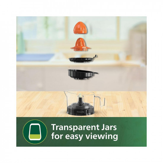 Philips Citrus Press Juicer HR277700 05 Litre 2 Sized Cones for different size fruit