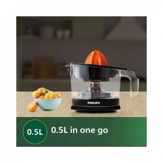 PHILIPS Citrus Press Juicer HR278800 Black Transparent Medium
