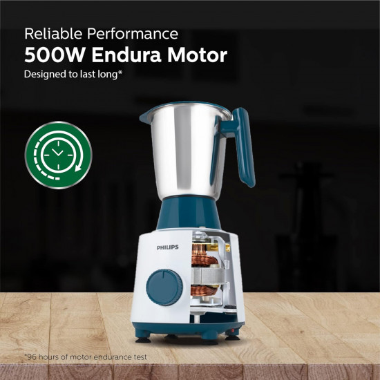 Philips HL753501 Mixer Grinder 500W 3 Jars with 5 Year Warranty on Motor Bigger jar sizes