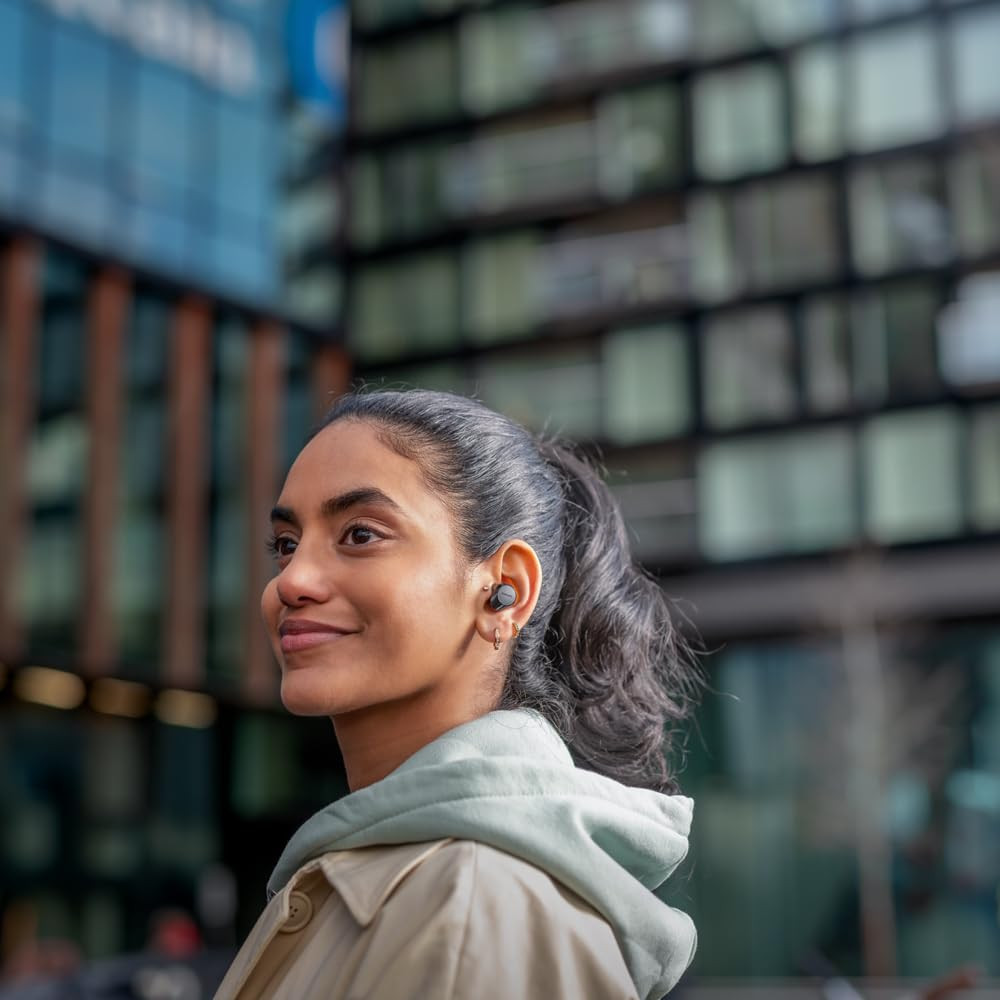 PHILIPS TAT1209BK00 True Wireless Earbuds in-Ear Active Noise Cancelling Bluetooth v53 Earphones with Mic 18H Play Time Shank Shape IPX4 Touch Controls Charging Case for iPhoneiPad Black