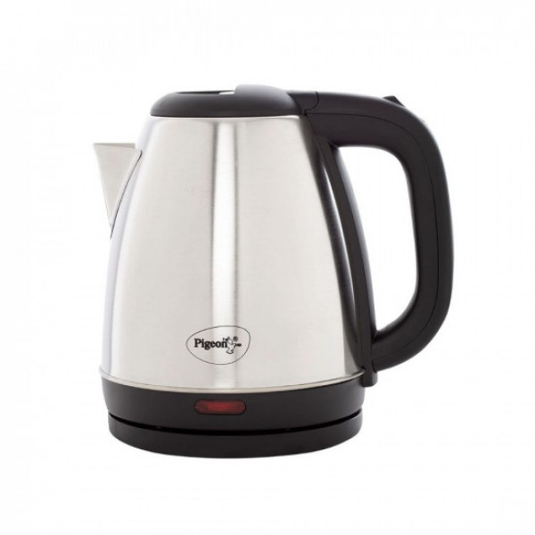 Image of Pigeon by Stovekraft Amaze Plus Electric Kettle (14289) with Stainless Steel Body, 1.5 litre, used for boiling Water, making tea and coffee, instant noodles, soup etc. 1500 Watt (Silver)