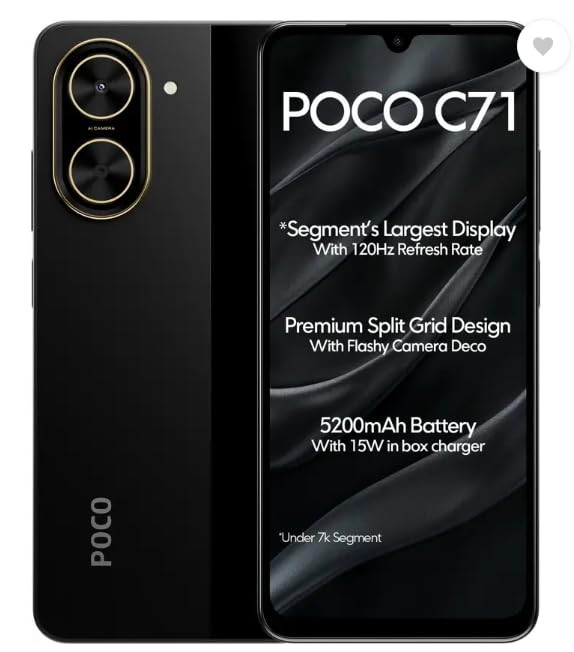 POCO C71 Power Black 6GB 128GB