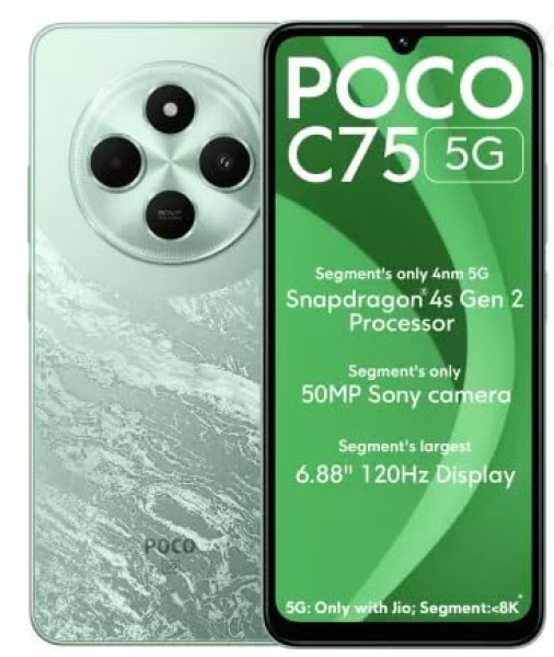 Image of POCO C75 5G, Enchanted Green (4GB, 64GB)